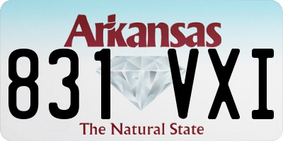 AR license plate 831VXI