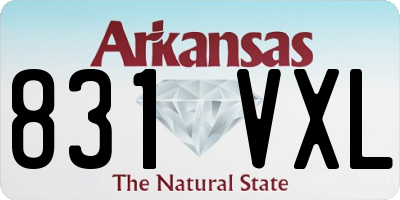 AR license plate 831VXL