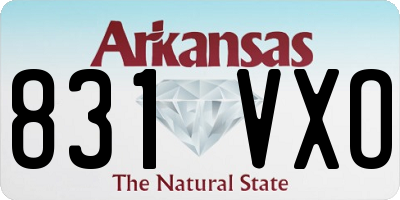 AR license plate 831VXO