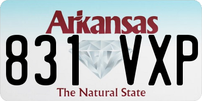 AR license plate 831VXP