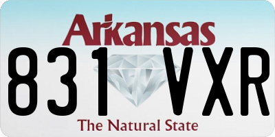 AR license plate 831VXR