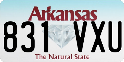 AR license plate 831VXU