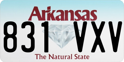 AR license plate 831VXV
