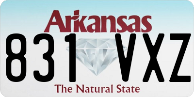AR license plate 831VXZ