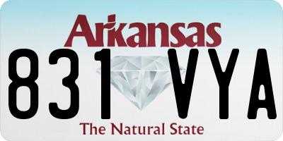 AR license plate 831VYA