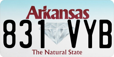 AR license plate 831VYB
