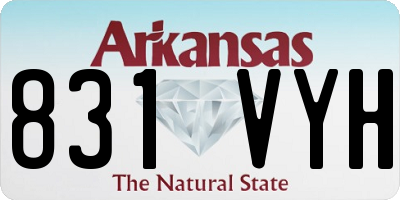 AR license plate 831VYH