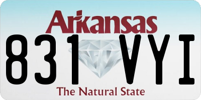 AR license plate 831VYI
