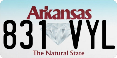 AR license plate 831VYL