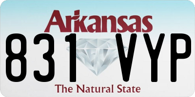 AR license plate 831VYP