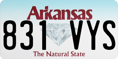 AR license plate 831VYS