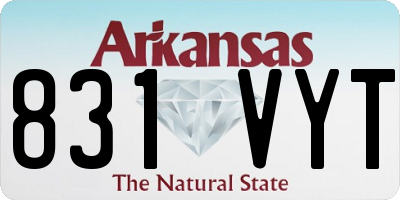 AR license plate 831VYT