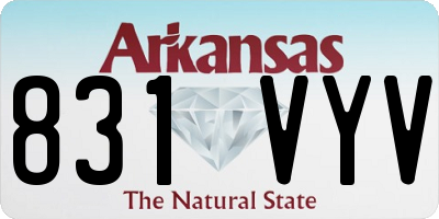 AR license plate 831VYV