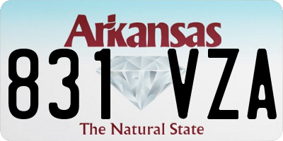 AR license plate 831VZA