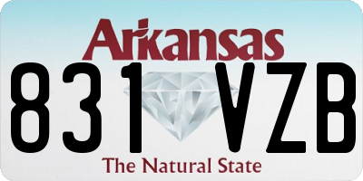 AR license plate 831VZB