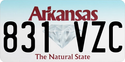 AR license plate 831VZC