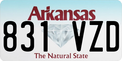 AR license plate 831VZD