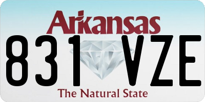 AR license plate 831VZE