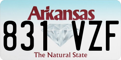 AR license plate 831VZF