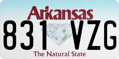 AR license plate 831VZG
