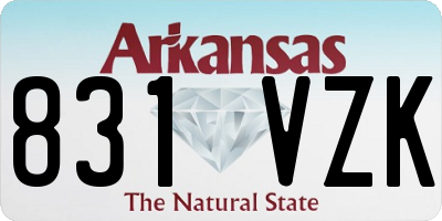 AR license plate 831VZK