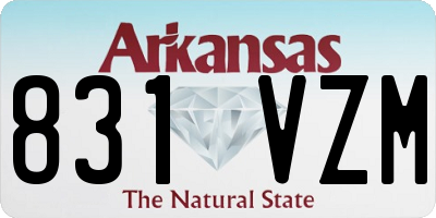 AR license plate 831VZM