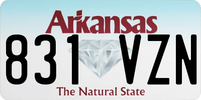 AR license plate 831VZN