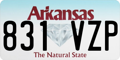 AR license plate 831VZP