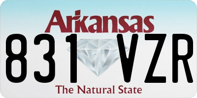 AR license plate 831VZR