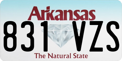 AR license plate 831VZS