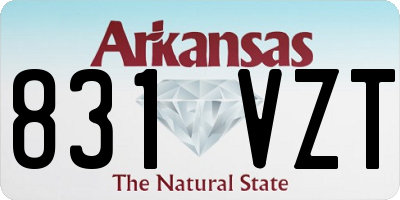 AR license plate 831VZT