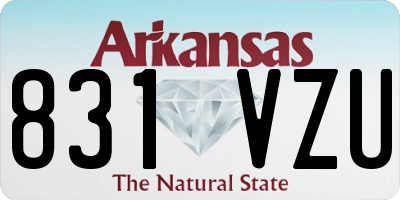 AR license plate 831VZU