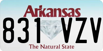 AR license plate 831VZV