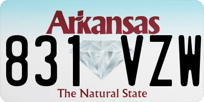 AR license plate 831VZW