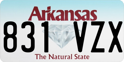 AR license plate 831VZX