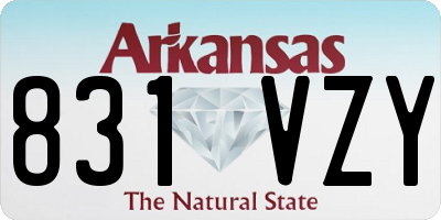 AR license plate 831VZY