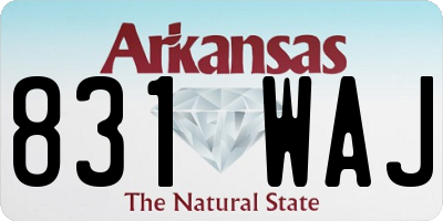 AR license plate 831WAJ