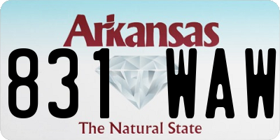 AR license plate 831WAW