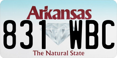 AR license plate 831WBC