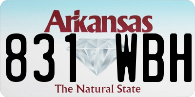 AR license plate 831WBH