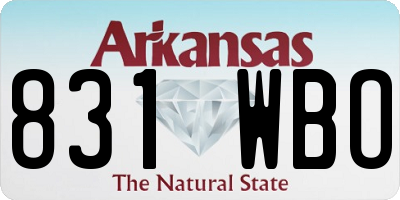 AR license plate 831WBO