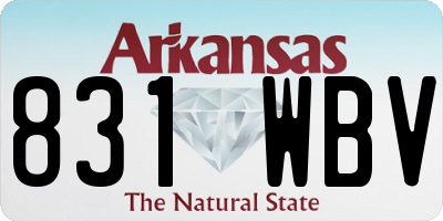 AR license plate 831WBV