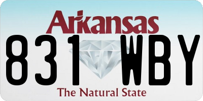 AR license plate 831WBY