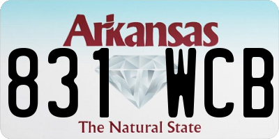 AR license plate 831WCB
