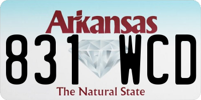 AR license plate 831WCD
