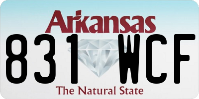 AR license plate 831WCF
