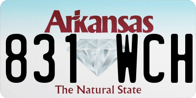 AR license plate 831WCH
