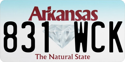AR license plate 831WCK