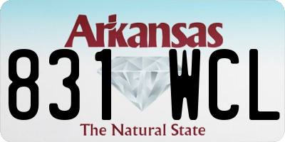 AR license plate 831WCL