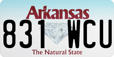 AR license plate 831WCU